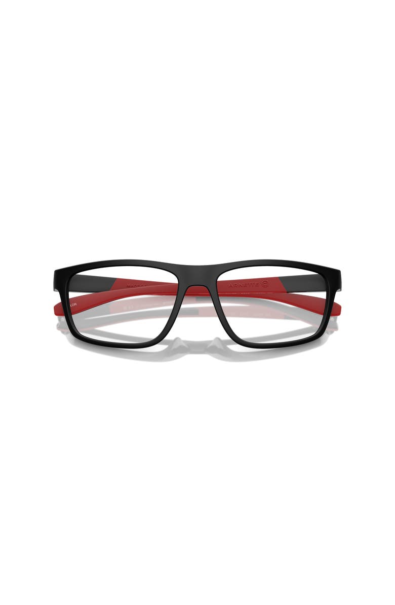 ARNETTE 56mm Rectangle optical glasses, Alternate, color, Black