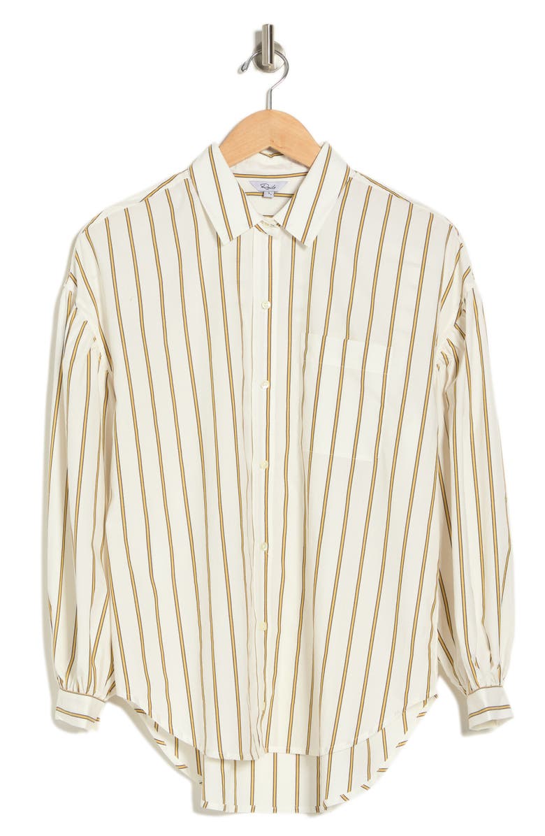 Rails Janae Stripe Button-Up Shirt, Alternate, color, Ivory Daffodil Stripe