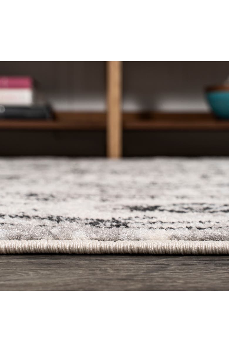 JONATHAN Y Denia Ornate Geometric Medallion Area Rug, Alternate, color, Dark Gray