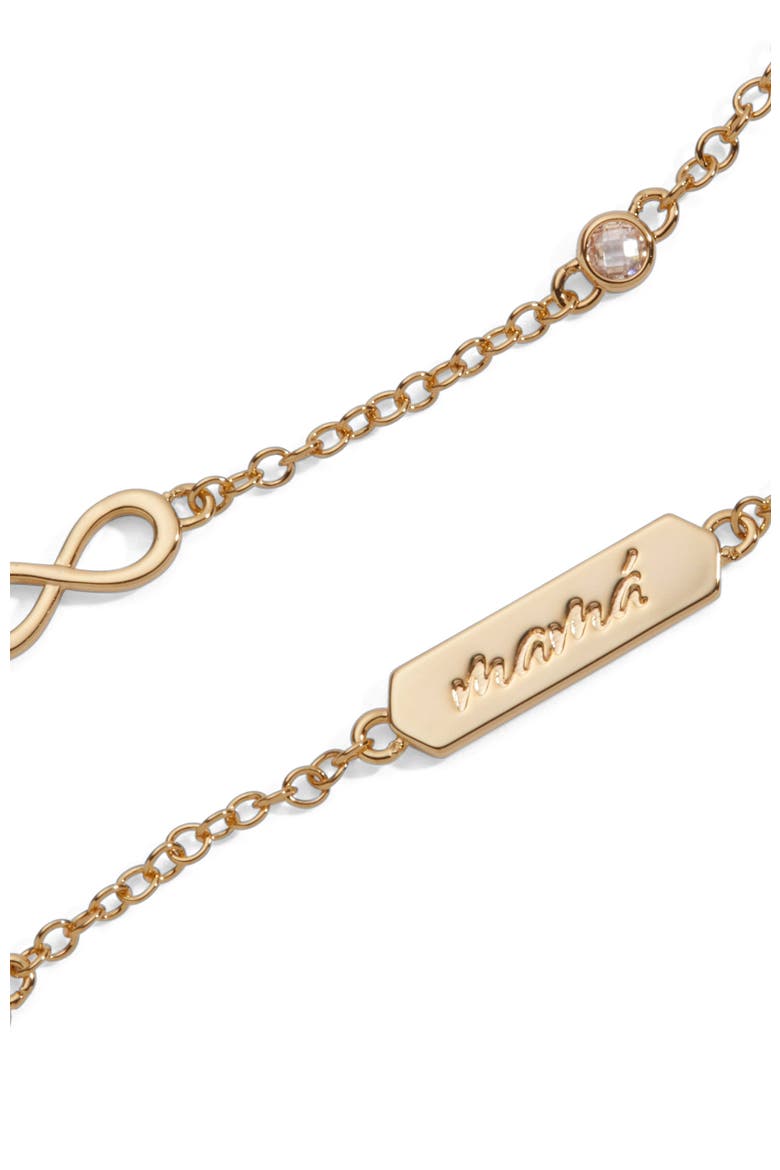 Mamá Infinity Adjustable Chain Bracelet, Alternate, color, Gold