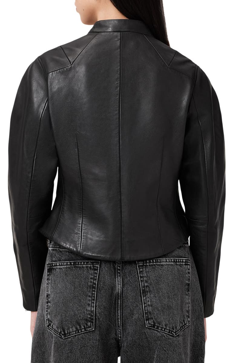 AllSaints Rayna Leather Biker Jacket, Alternate, color,