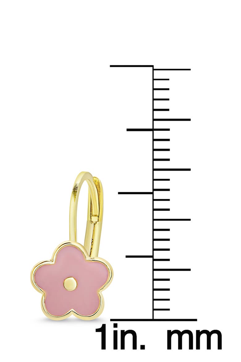 Kids' Flower Drop Earrings, Alternate, color, PINK
