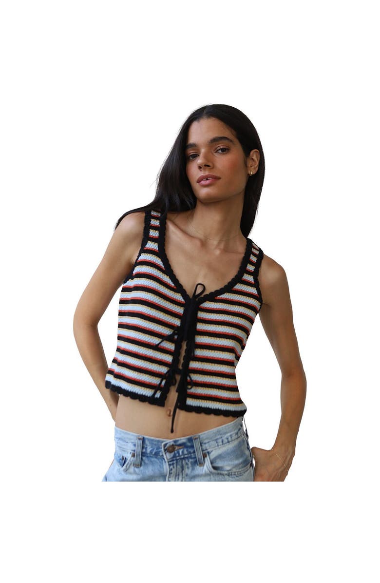 Callahan Mai Crochet Tie Tank Top - Women's, Main, color, Black