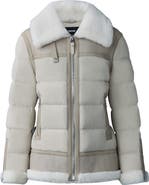 Mackage Vanna Mixed Media Genuine Shearling Down Puffer Coat