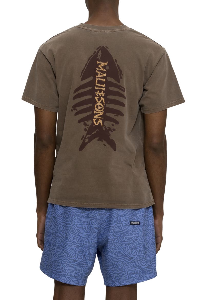 Sultan Sea Pigment Dye Graphic T-Shirt, Alternate, color, BROWN