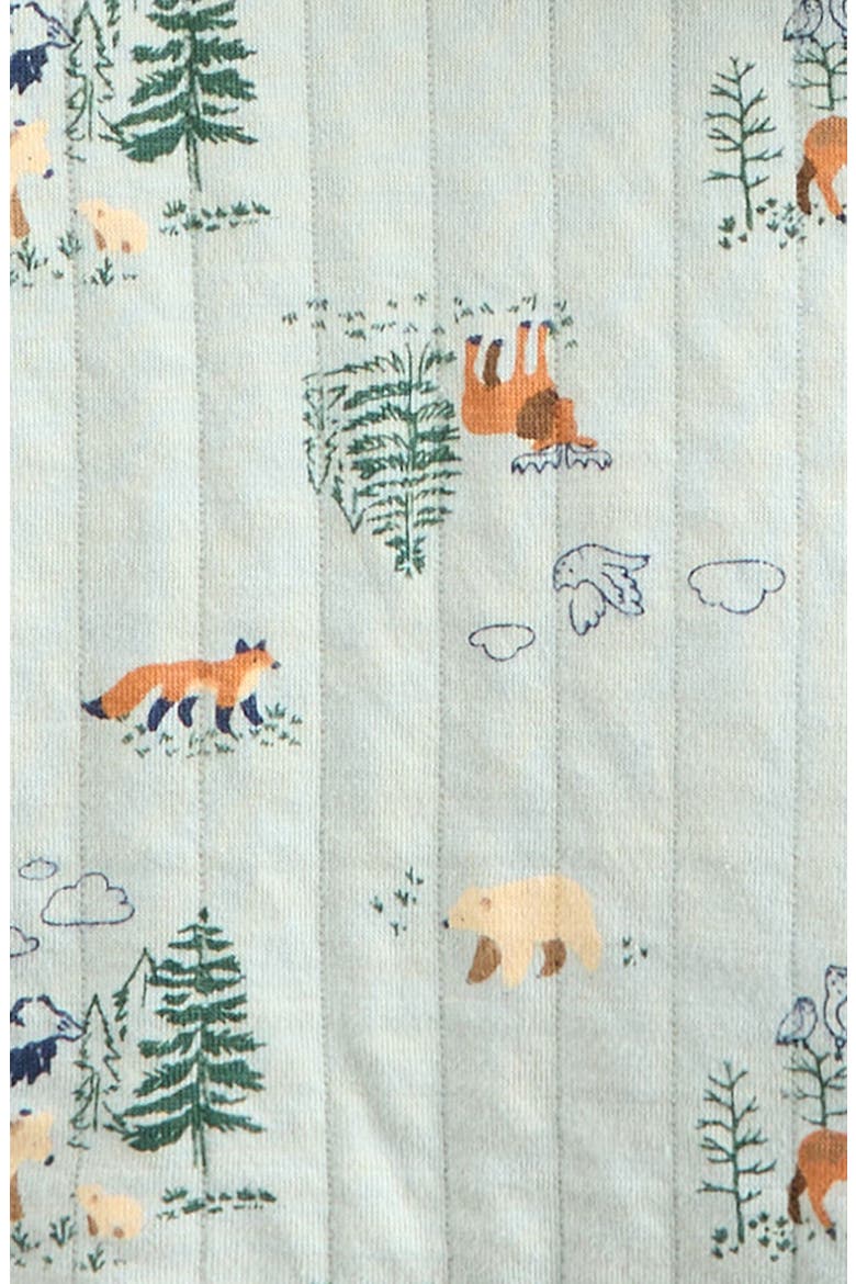 Kids' Quilted Jacket, Alternate, color, GREEN HUSH FOREST CRITTERS