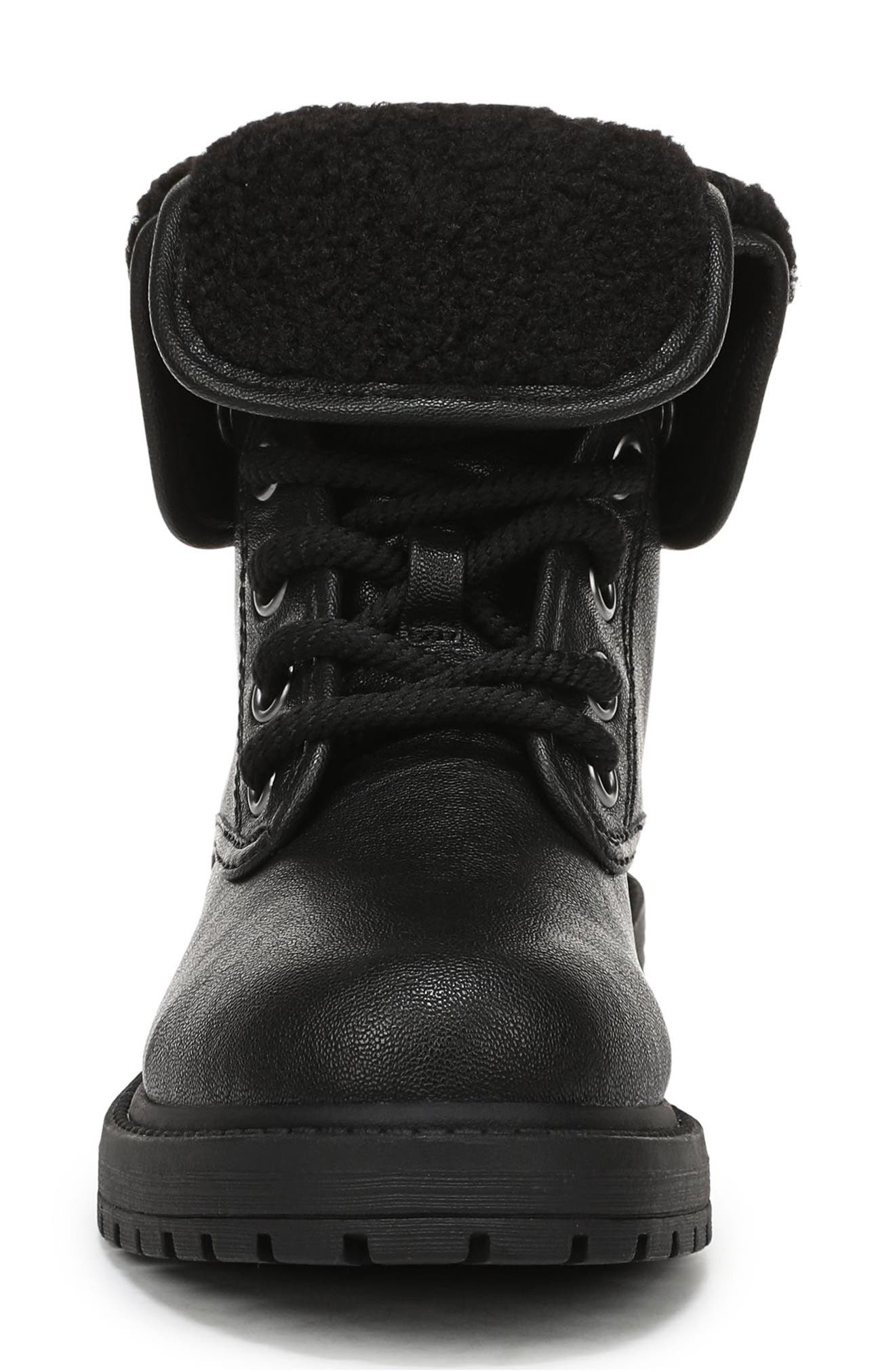 Andy Cozy Faux Shearling Lined Boot, Alternate, color, BLACK FAUX LEATHER/ SHEARLING