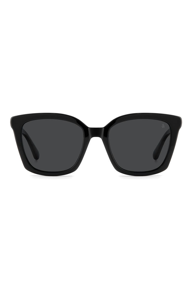 WZN 8032/G/S 54mm Rectangular Sunglasses, Main, color, BLACK/ GREY PZ AR