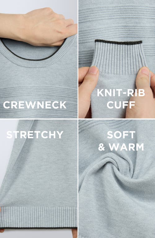 X-ray Xray Kids' Moto Ribbing Detail Crewneck Sweater In Gray