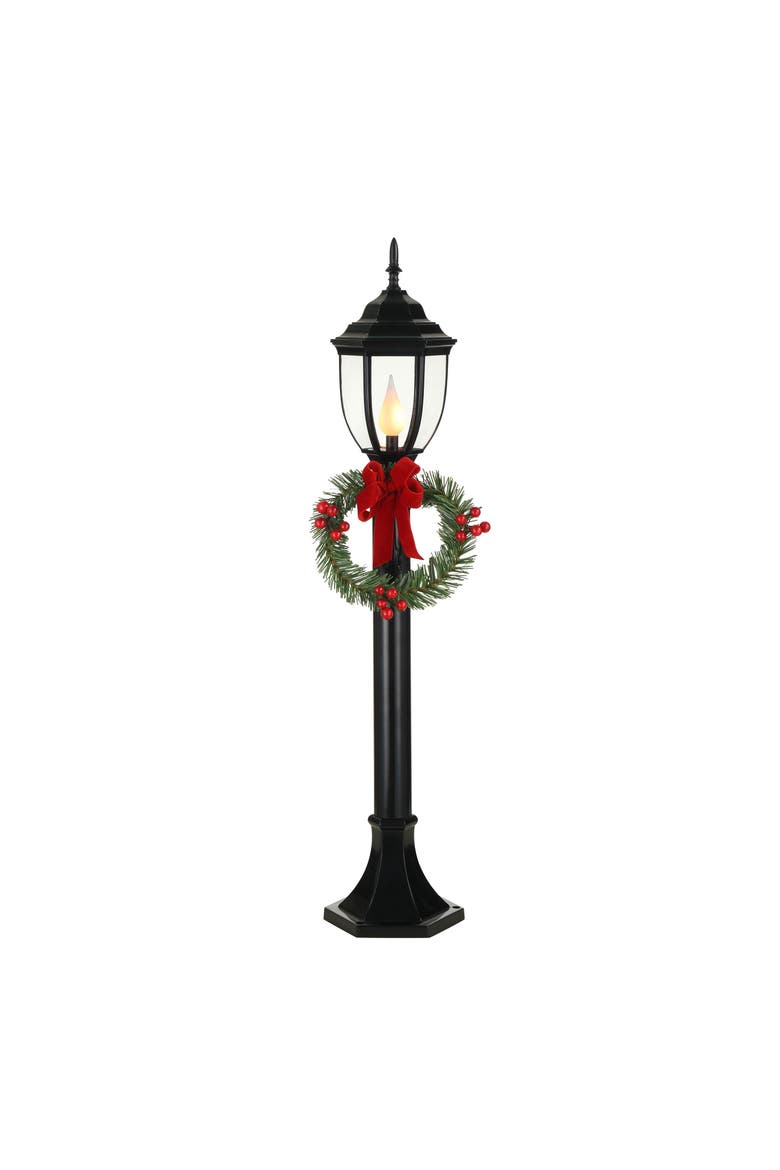 35 in. Lit Decorative Lamp Post, Alternate, color, Multicolor