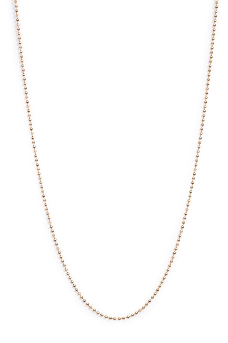 Mini Ball Chain Necklace, Main, color, YELLOW GOLD