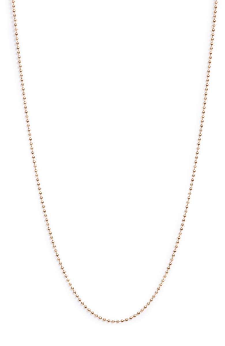 Anzie Mini Ball Chain Necklace, Main, color, Yellow Gold