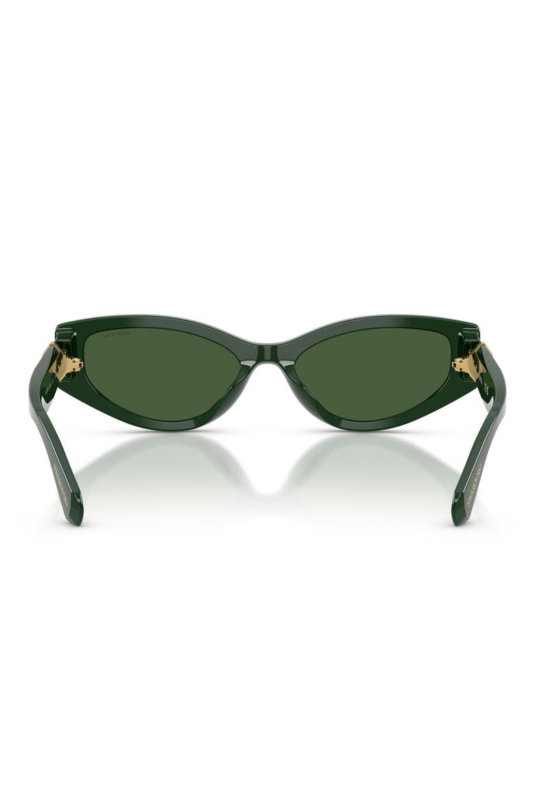 55mm Cat Eye Sunglasses, Alternate, color, DARK GREEN / DARK GREEN