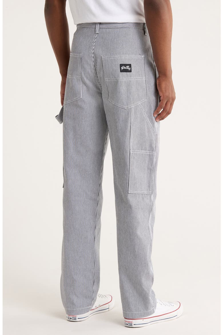 Railroad Stripe Painter Pants, Alternate, color, HICKORY