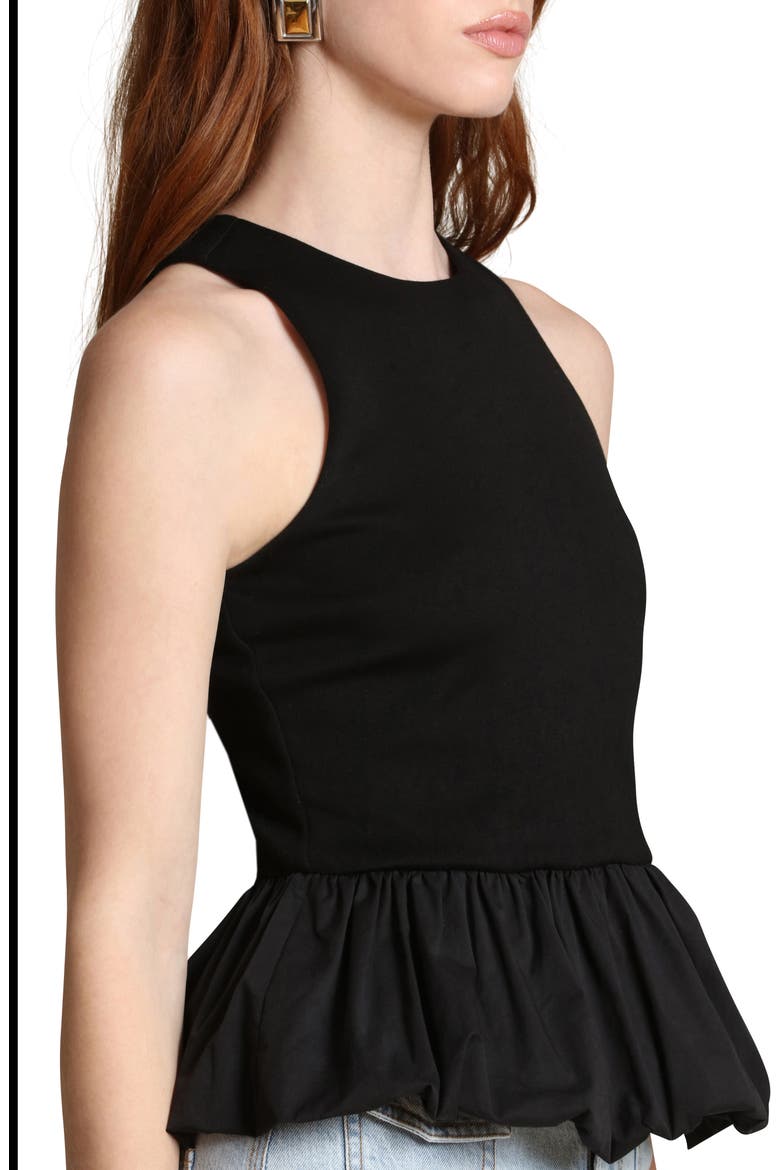 Peplum Tank, Alternate, color, BLACK