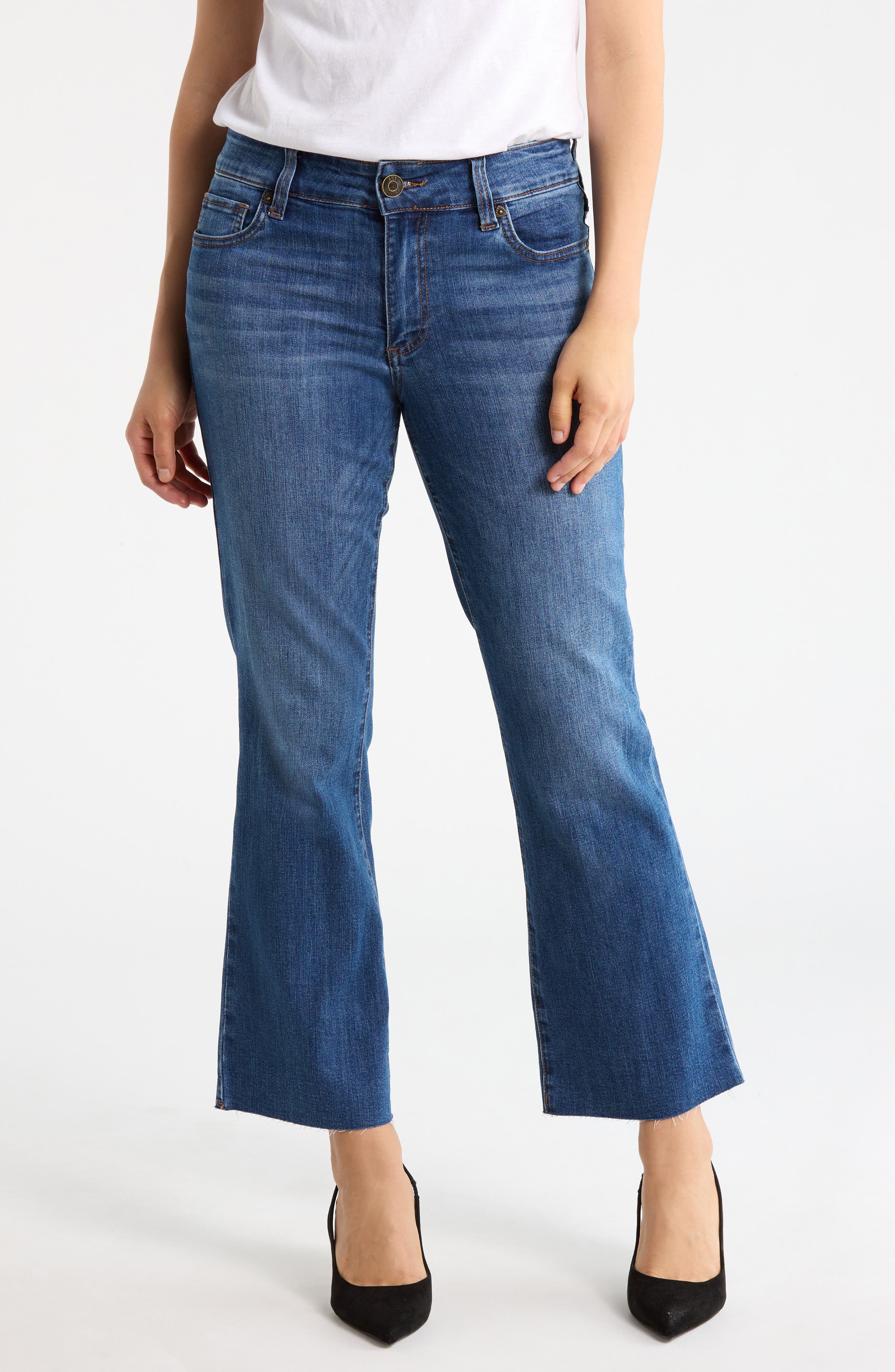 KUT from the Kloth Nikki Ankle Kick Flare Leg Jeans