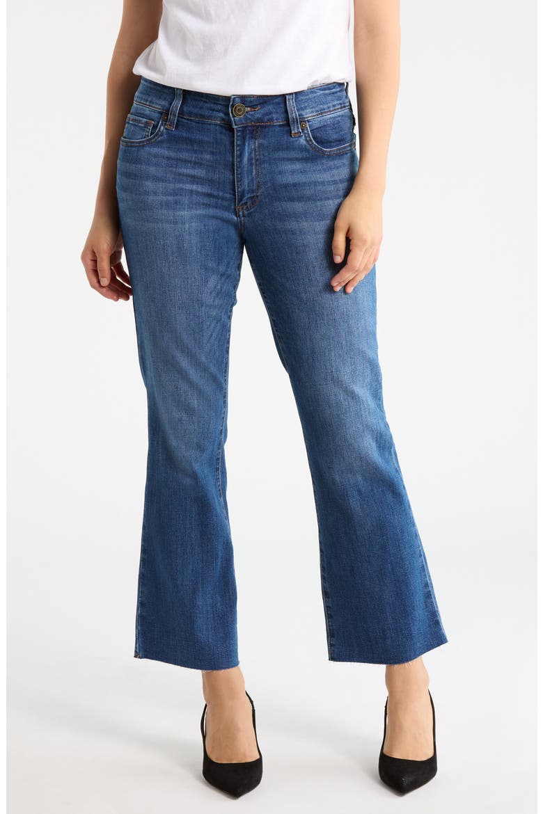Nikki Ankle Kick Flare Leg Jeans, Main, color, FIELD RUSH