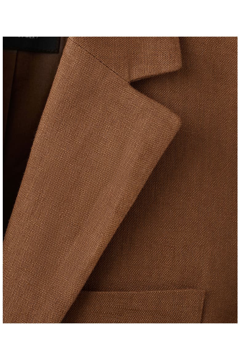 Linen Suit Blazer, Alternate, color, BROWN