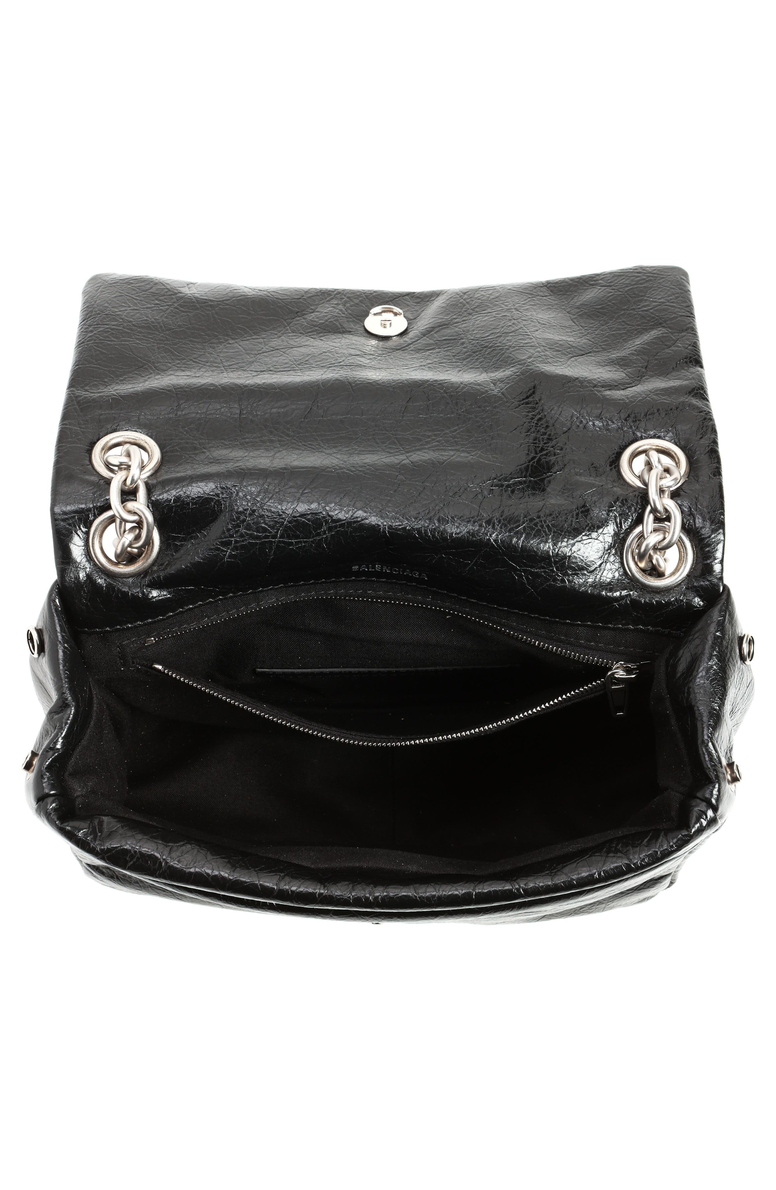 Balenciaga Mini Monaco Leather Shoulder Bag, Alternate, color, 