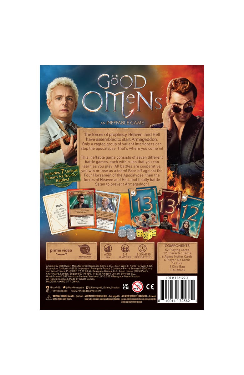 Renegade Game Studios Good Omens An Ineffable Card Game, Alternate, color, Multicolored