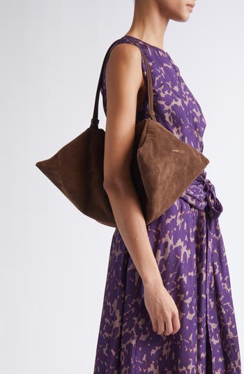 Origami Suede East/West Shoulder Bag