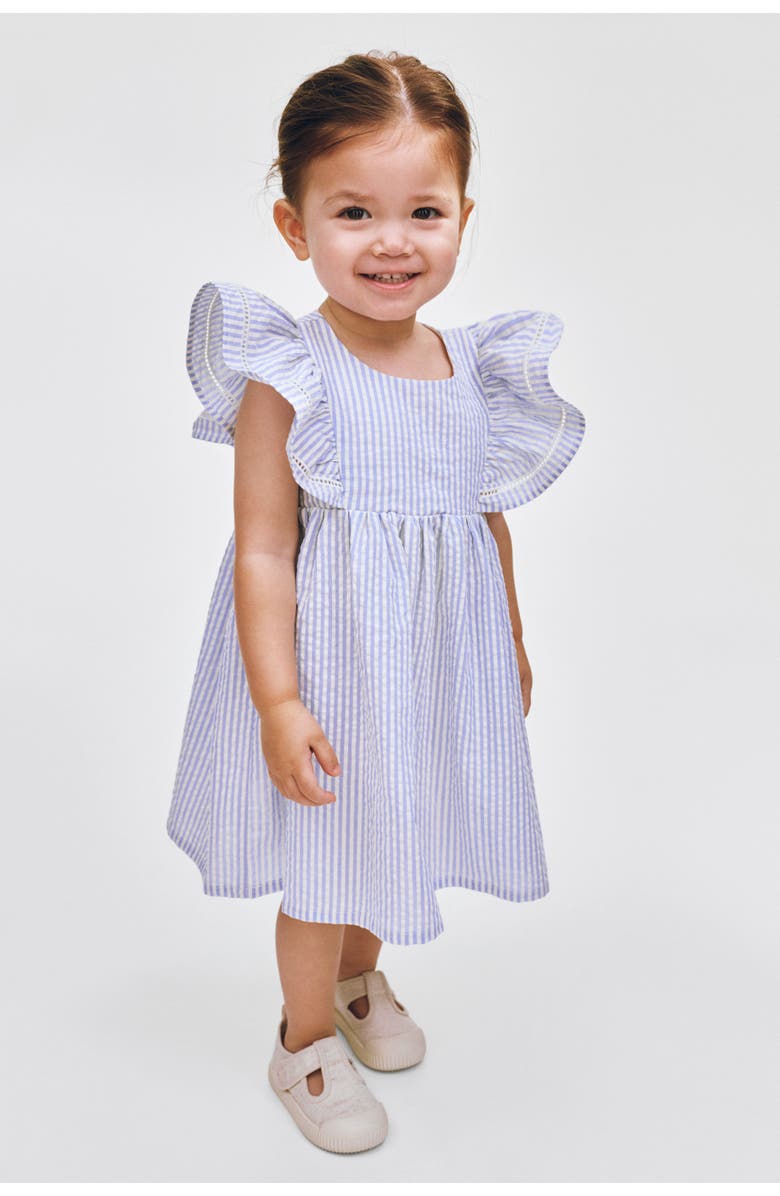 H&M Flounce-trimmed Cotton Dress, Alternate, color, 