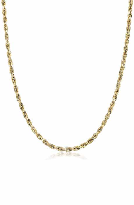 BEST SILVER Gender Inclusive Rope Chain Necklace