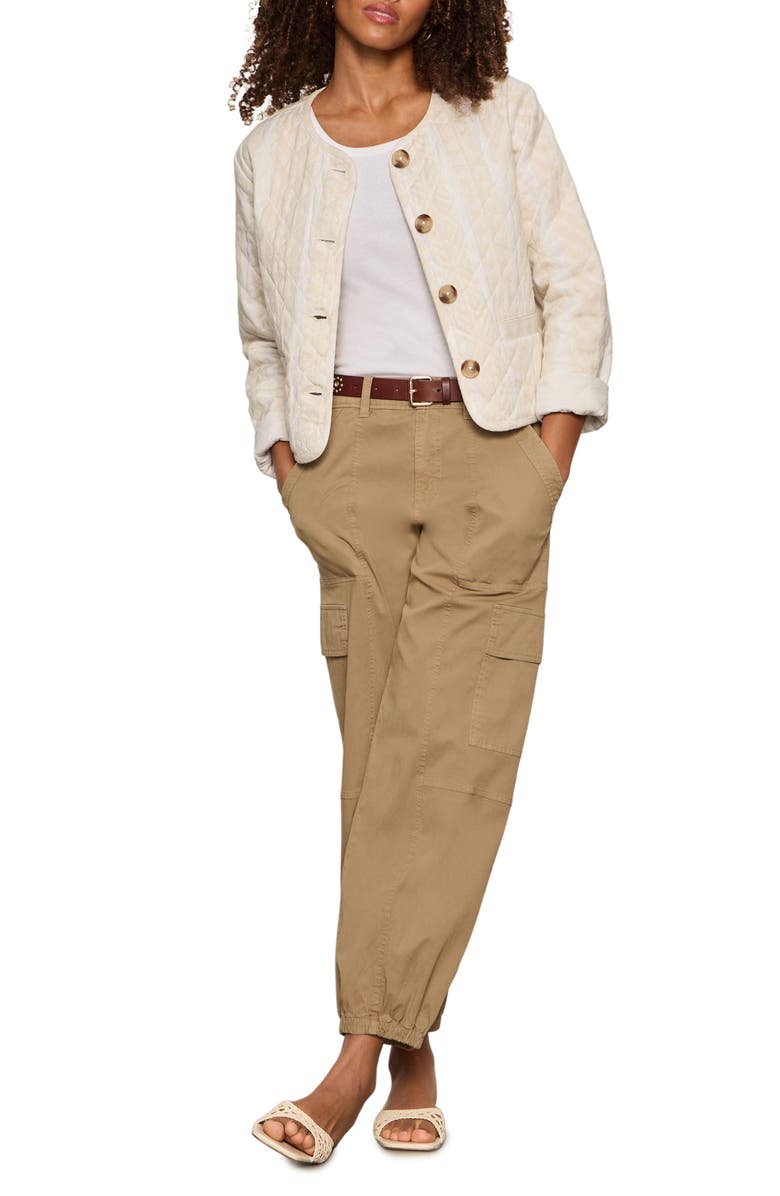 Sanctuary Coco Geo Quilted Jacket, Alternate, color, Collagen White Stripe