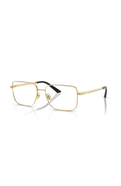 Versace 55mm Rectangle Optical Glasses In Blue
