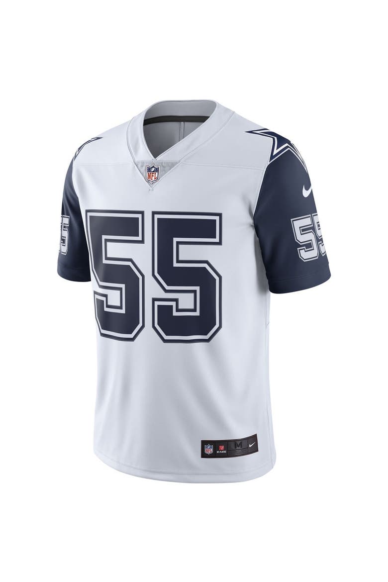 Men's Nike Leighton Vander Esch Dallas Cowboys White Color Rush Vapor Limited Jersey, Alternate, color, White