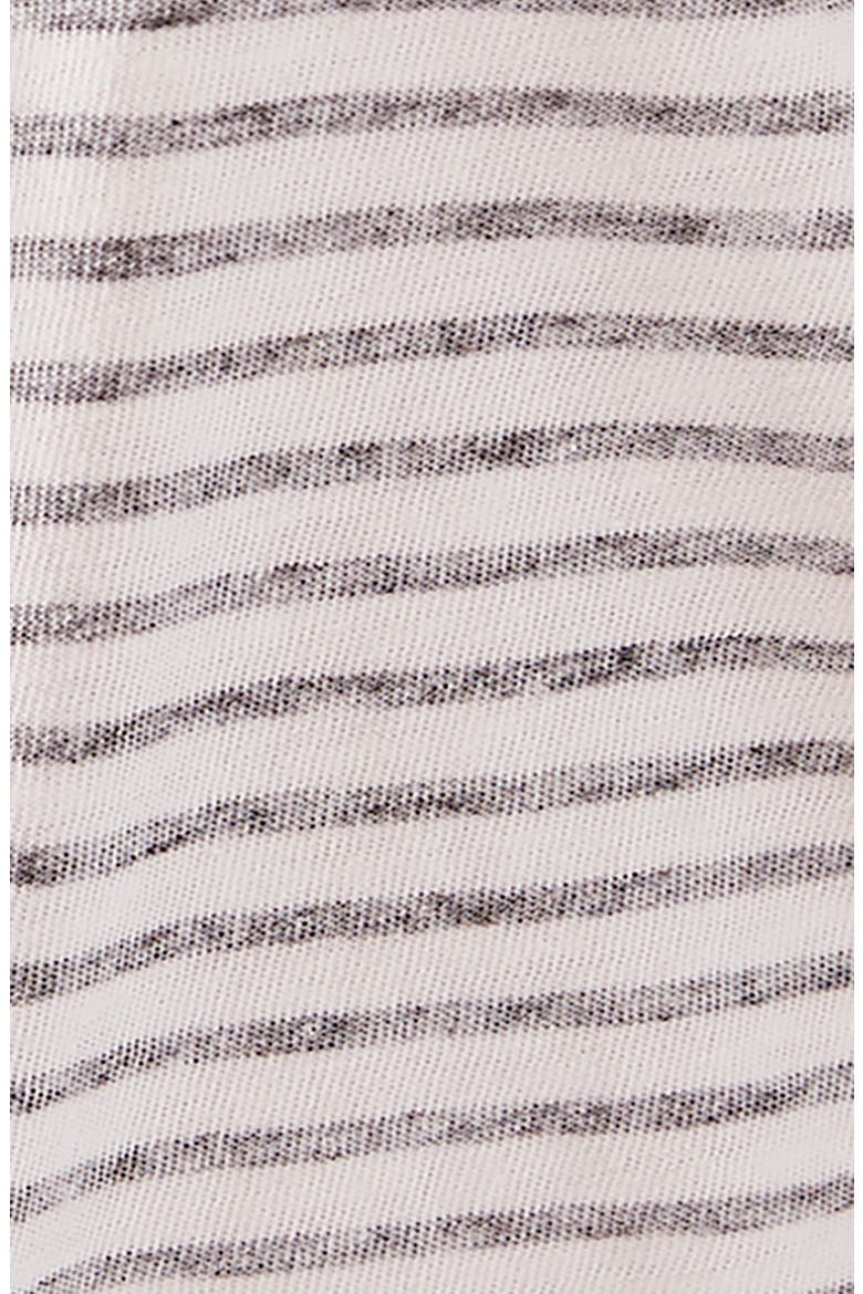 Be Free Mock Neck Stripe Tunic, Alternate, color, IVORY/ BLACK COMBO