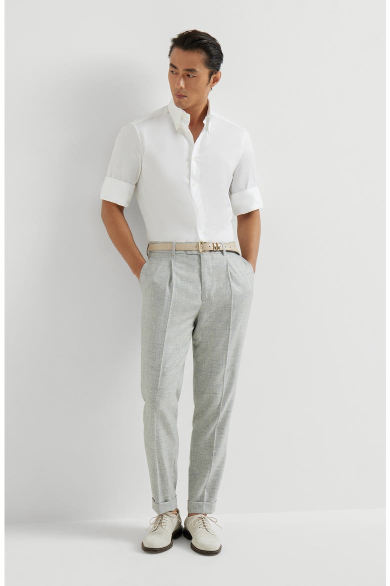 Prince of Wales trousers, Alternate, color, Pearl Grey