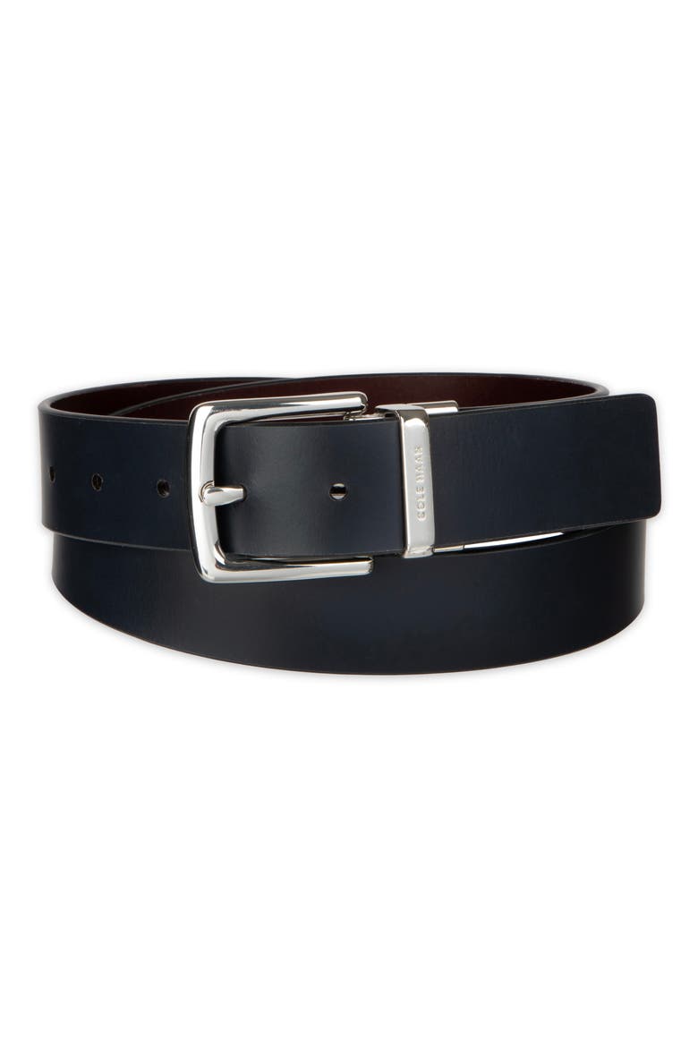 35mm Reversible Leather Belt, Alternate, color, CHOCOLATE / NAVY
