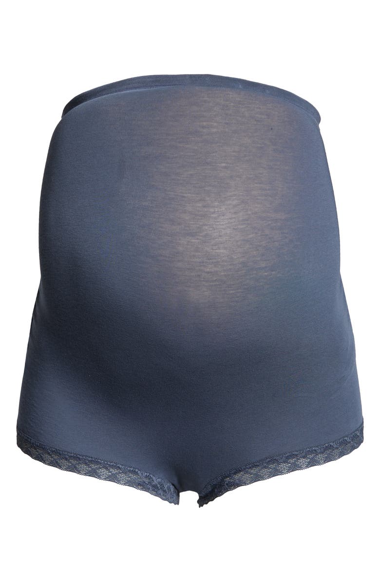 Natori Bliss High Waist Maternity Briefs, Alternate, color, Ash Navy