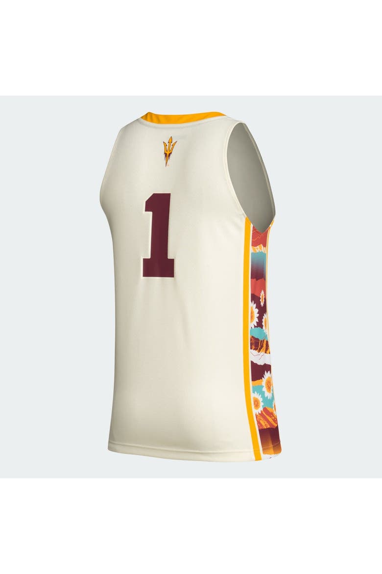 Men's adidas #1 Khaki Arizona State Sun Devils Honoring Black Excellence Basketball Jersey, Alternate, color, Khaki