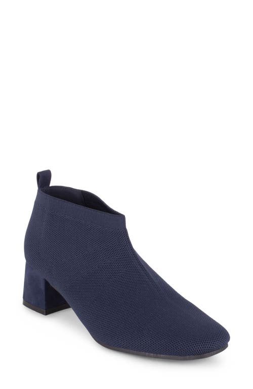 Tahari Corniche Block Heel Knit Bootie In Blue