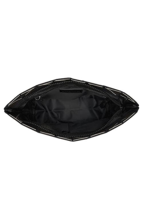 Patrizia Luca Slanted Square Convertible Clutch In Shiny Grey