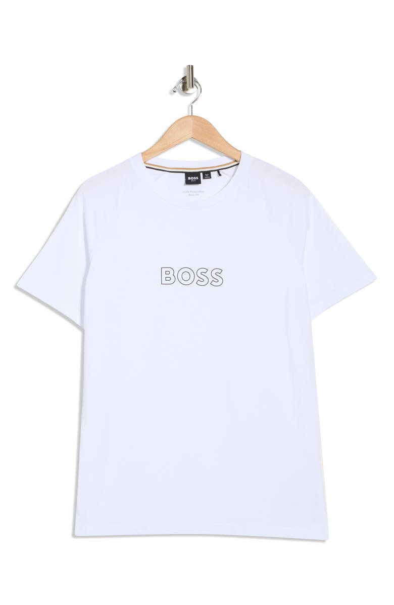 BOSS Slim Fit Logo T-Shirt, Main, color, White