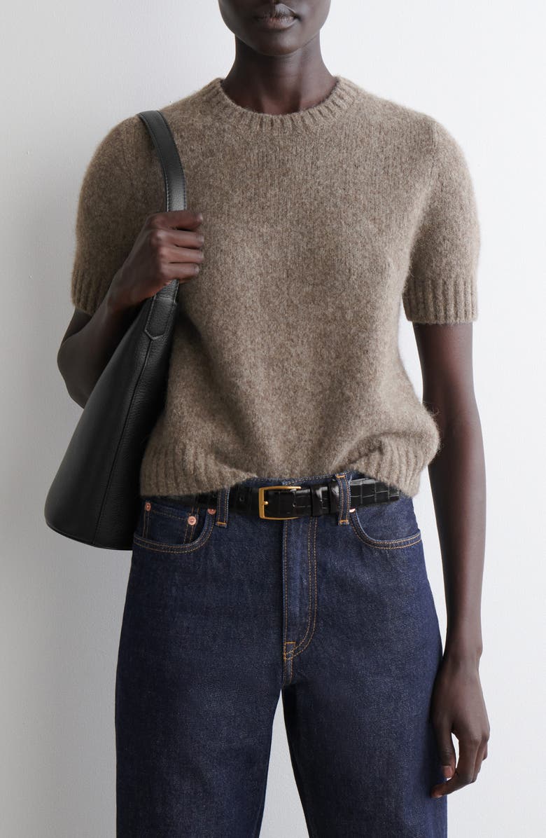 COS Sweetings Short Sleeve Cashmere & Wool Sweater, Main, color,