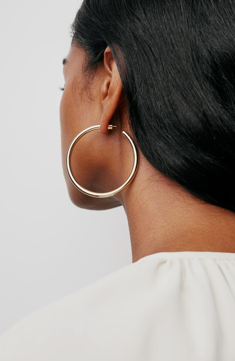 Jennifer Fisher Lilly Hoops, 2-Inch, Alternate, color, Gold