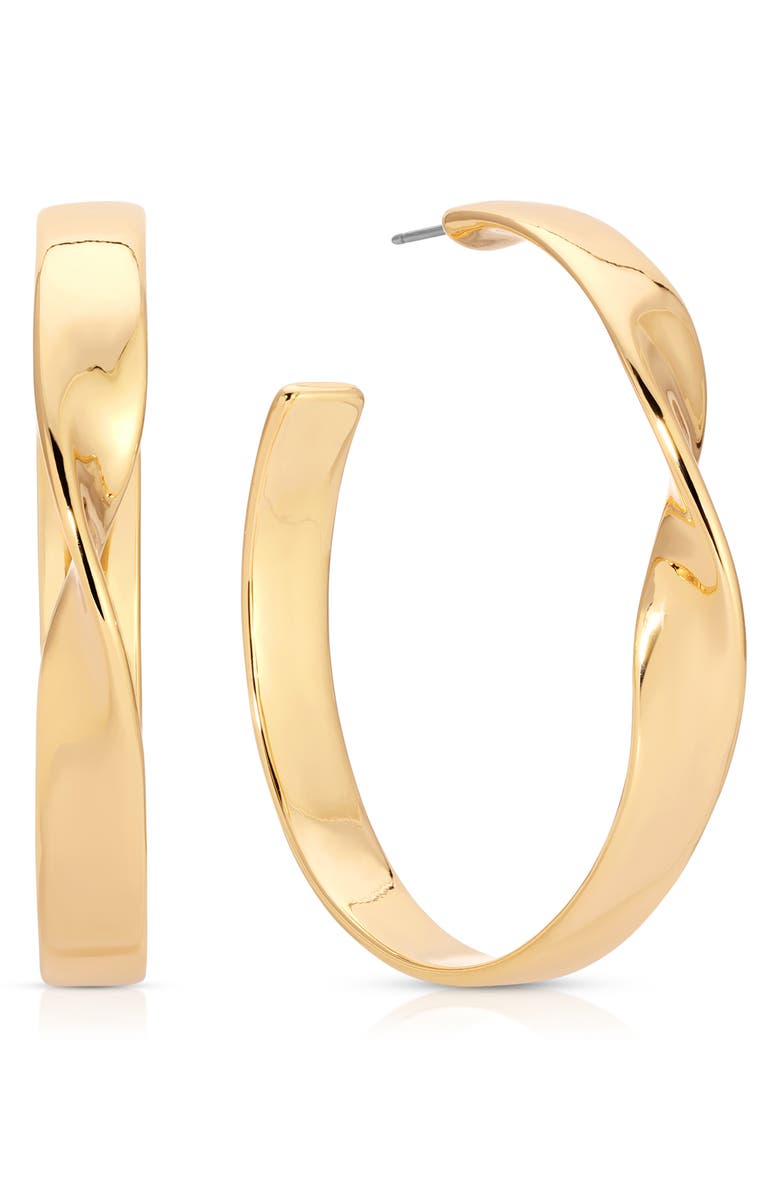 Ettika Heirloom Large Hoop Earrings, Main, color, Gold