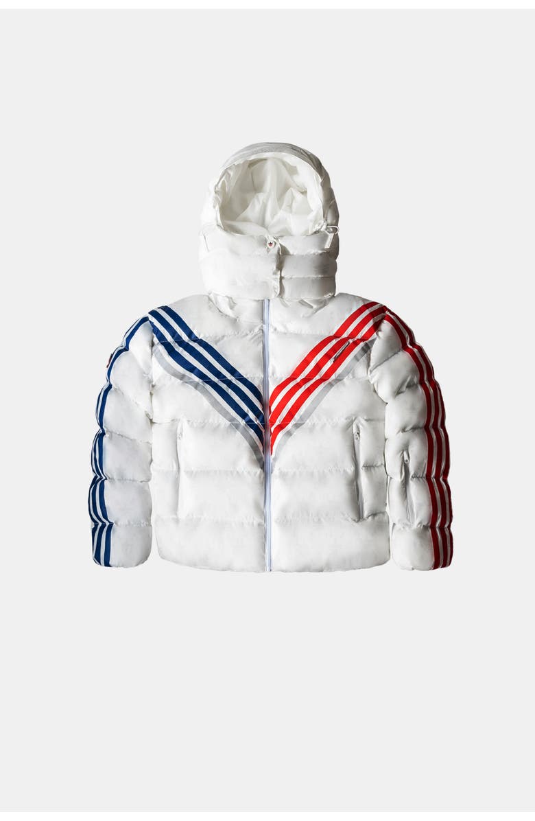 Malibu Ski Club Monogram Mountains Jacket, Alternate, color, White