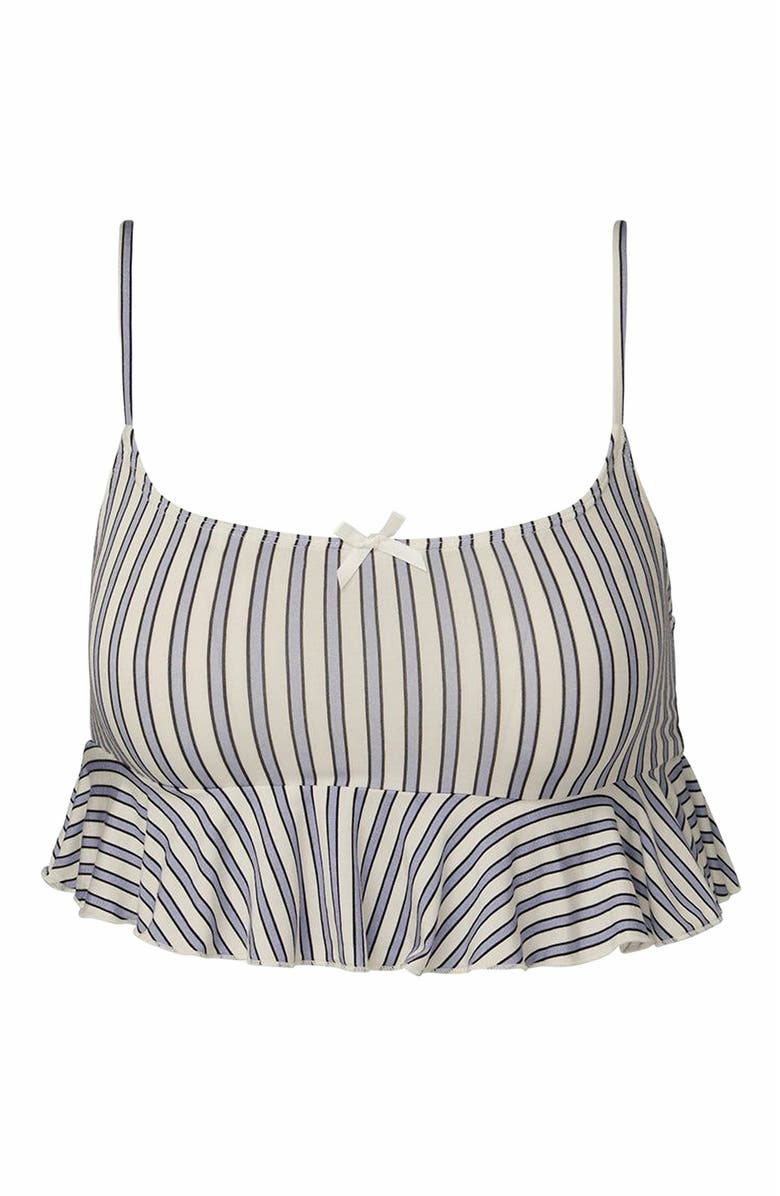 WeWoreWhat Babydoll Cropped Tank, Main, color, Lilac/Drk Navy