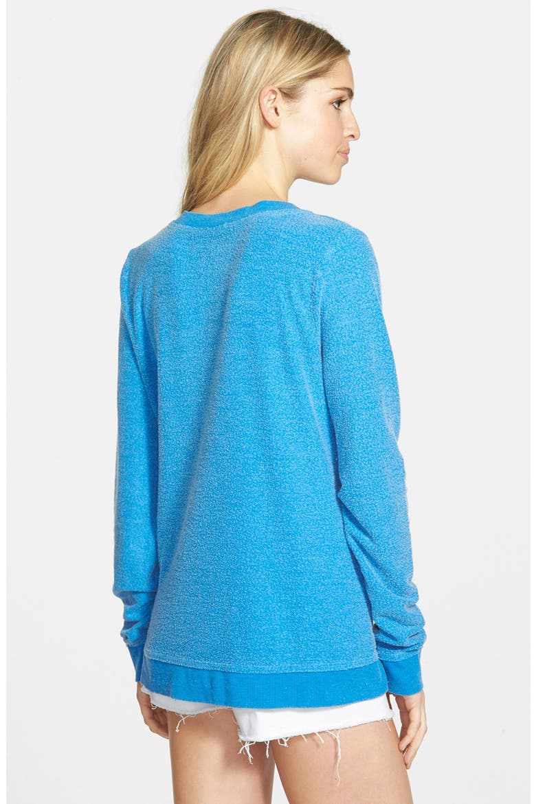 'I Love Vacation' Pullover Sweatshirt, Alternate, color, POOL