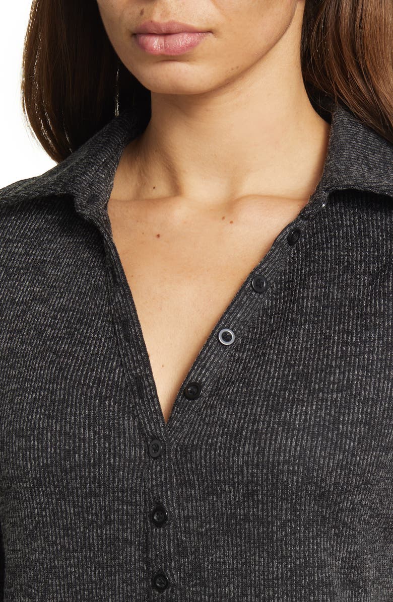 Caslon<sup>®</sup> Long Sleeve Rib Maxi Dress, Alternate, color, 