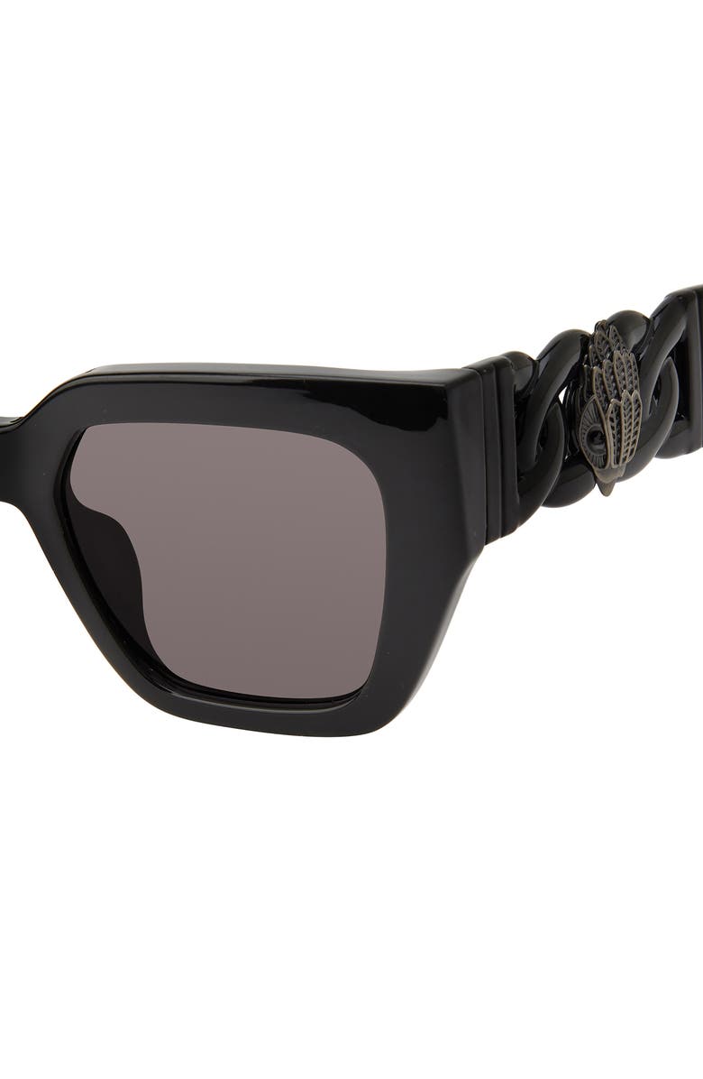 Kurt Geiger London 52mm Cat Eye Sunglasses, Alternate, color, Black/ Smoke