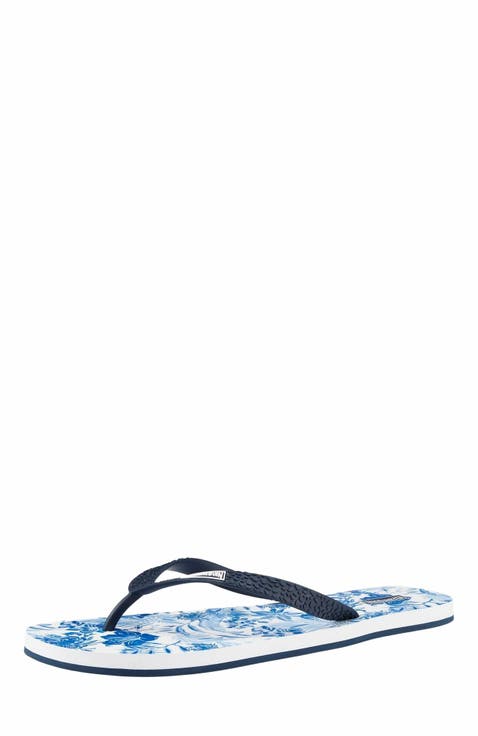 Men's Tahiti Flowers Flip Flops