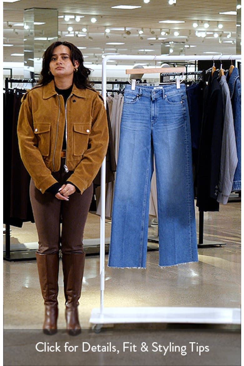 Anessa High Waist Raw Hem Wide Leg Jeans video