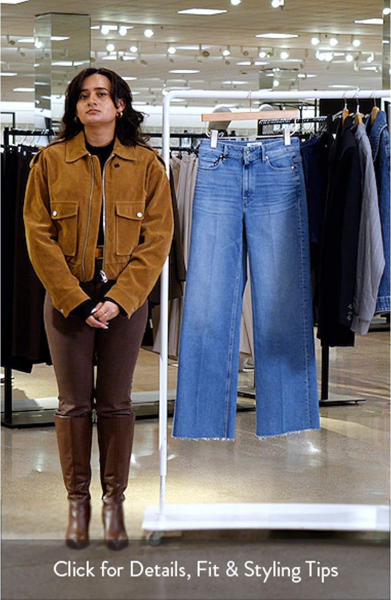 Anessa High Waist Raw Hem Wide Leg Jeans, sales video thumbnail