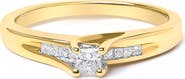 Haus of Brilliance 14K Yellow Gold 1/4 Cttw Princess Cut Diamond Engagement Ring